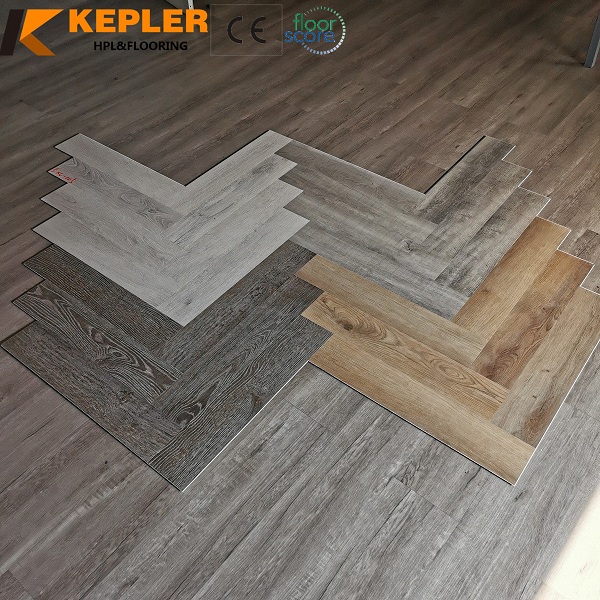Kepler Herringbone Design Hybrid RVP Rigid Vinyl Plank SPC Flooring